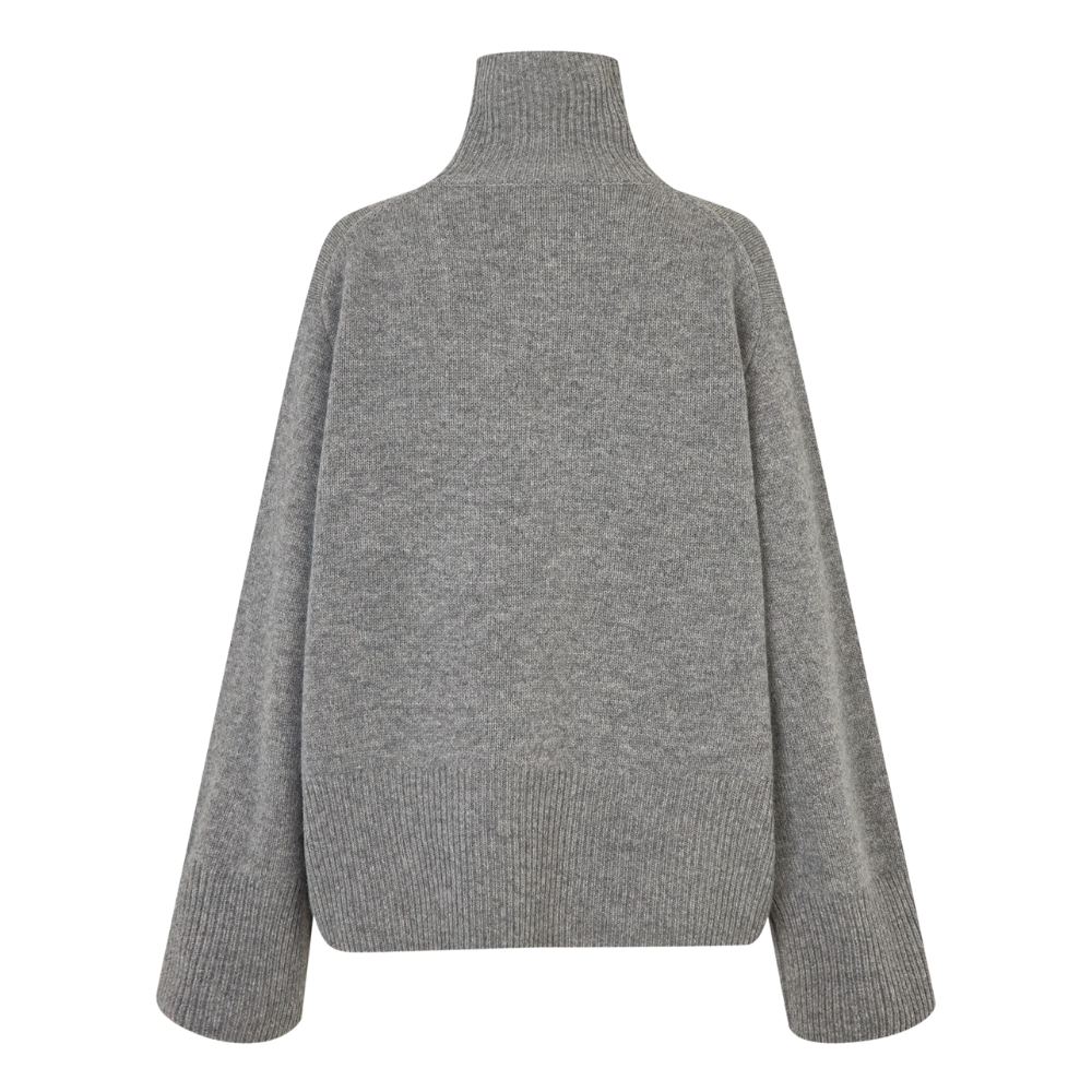 Alpha T-Neck striktrøje - Grey Melange